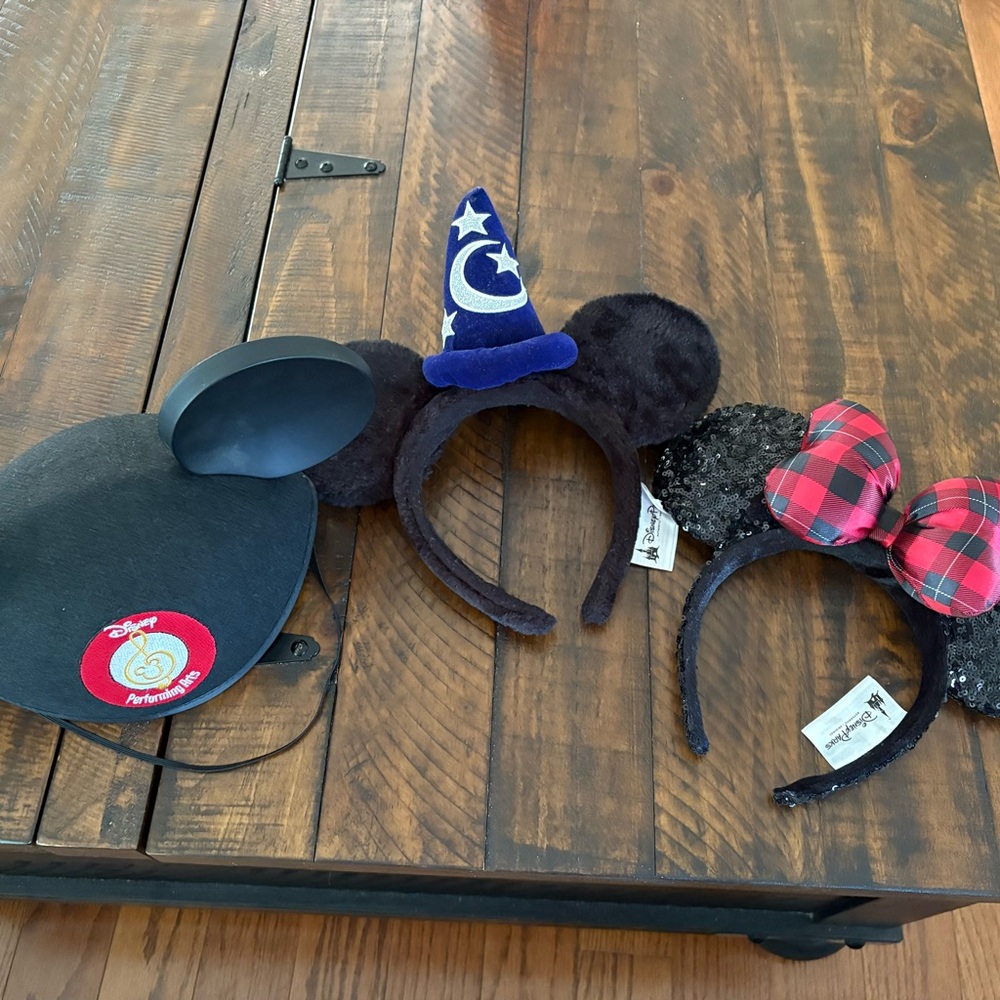 Disney Kids Costume Headband Trio - Black, Blue, Red